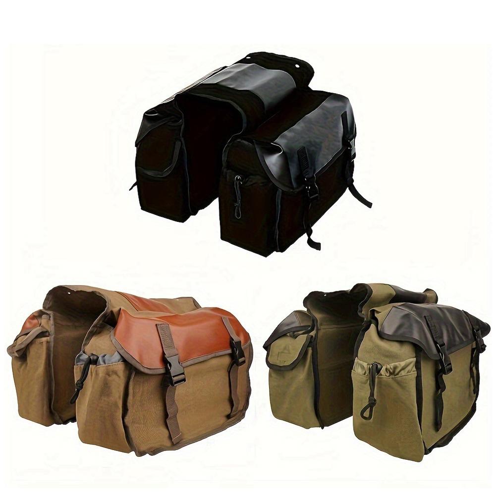 Canvas Motorcycle Saddlebag Luggage Bags Waterproof Stroage Bag