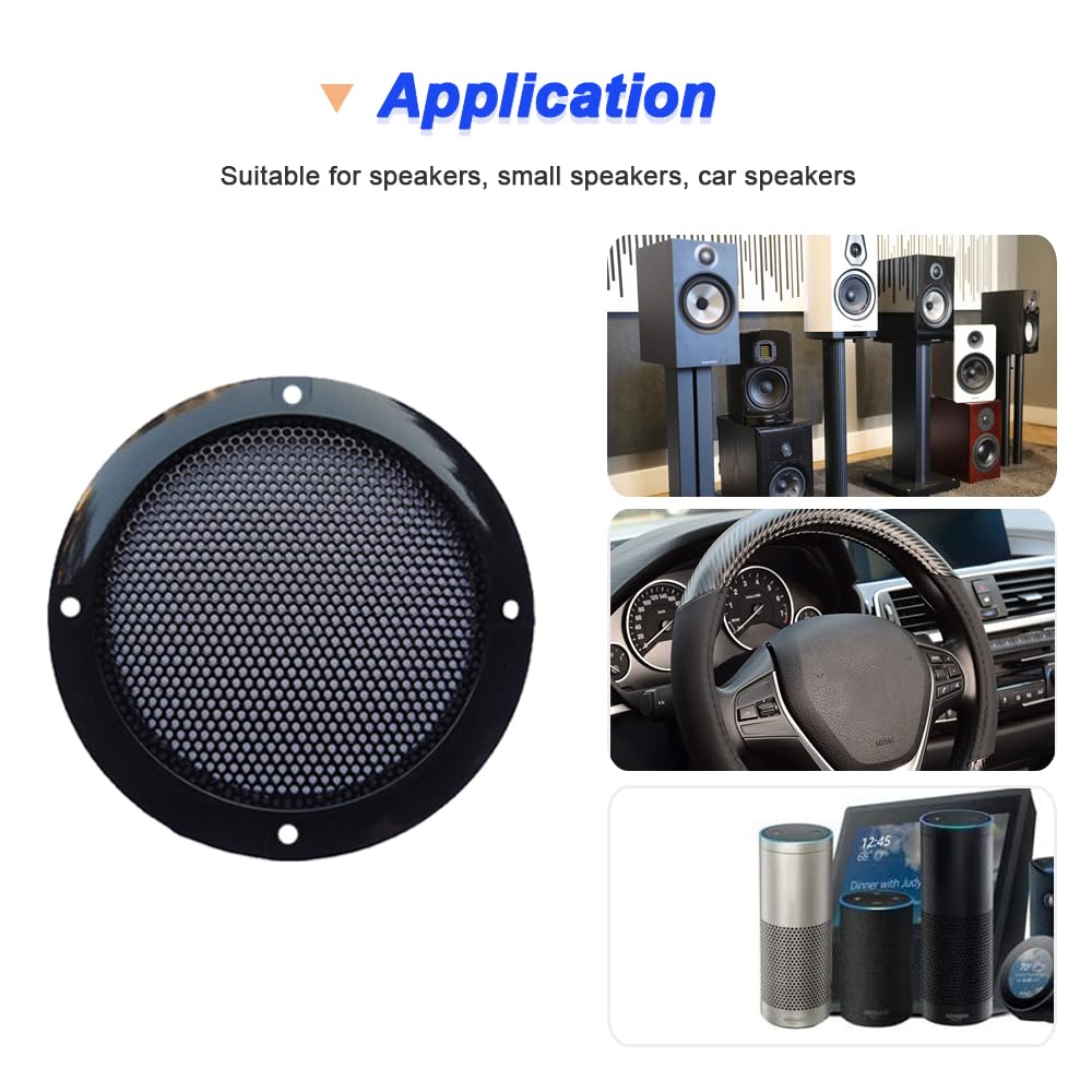 Xiatiaosann 3" Speaker Grill Cover, Cold Rolled Steel Speaker Net Cover, Metal Mesh Speaker