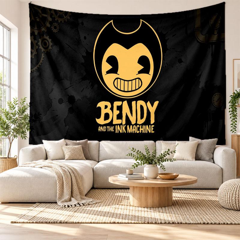 Bendy and the Ink Machine Wall Tapestry Home Decor Hanging Cloth Art Background Tapestry for Bedroom