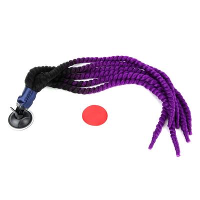 70cm 27.6in Helmet Hair Ponytail Braids Detachable Pigtails Decor with Suction Cup