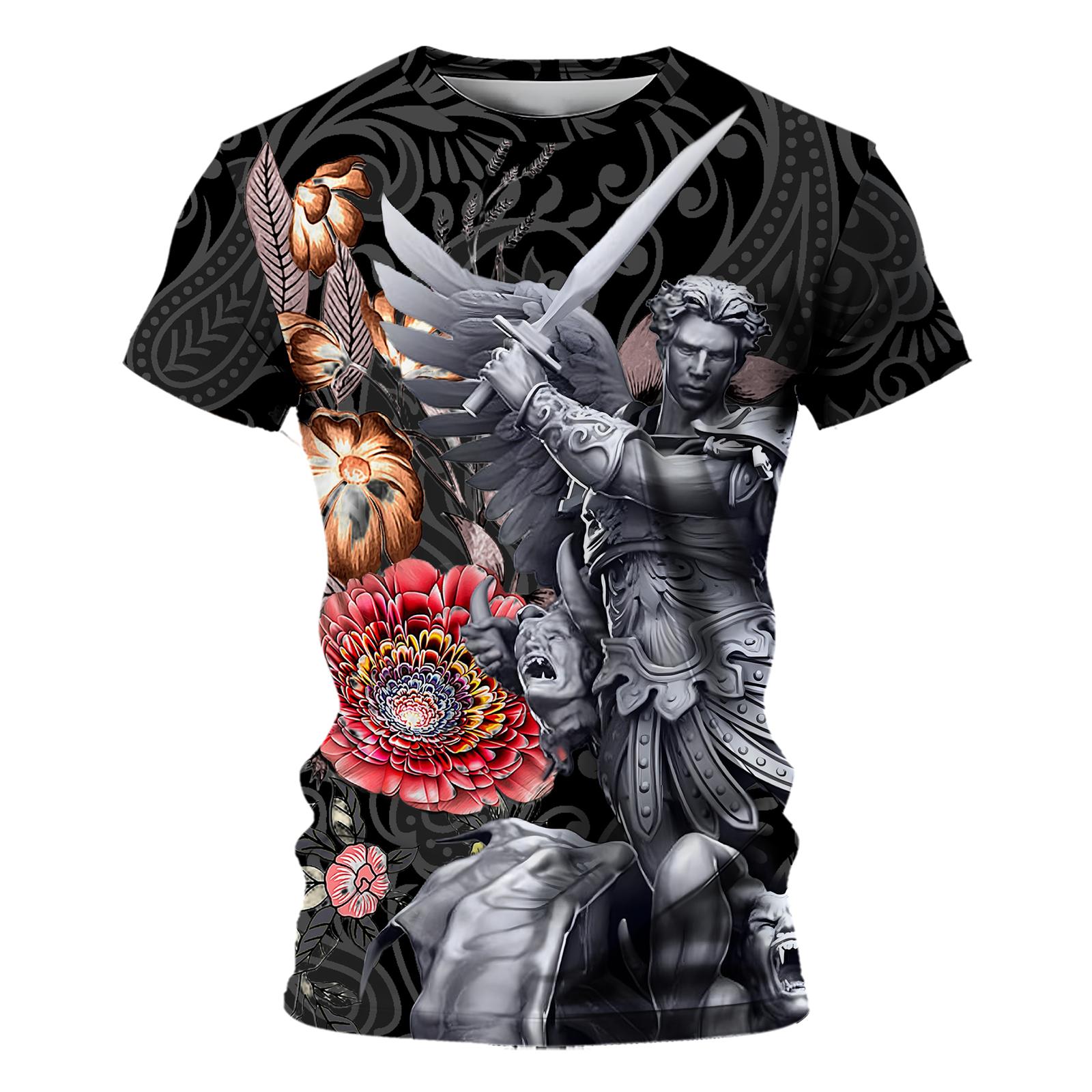 

Fashion Knight Clown Print Kids T-Shirts Fashion Street Short-Sleeve Outdoor Casual Tops Boy and Girl s Tees Top 100