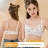 XUEXIMAN Women's Underwear for Middle And High School Students, Big Girls' Three-Stage Shaping Anti-Spillage Breathable Thin Bra, White