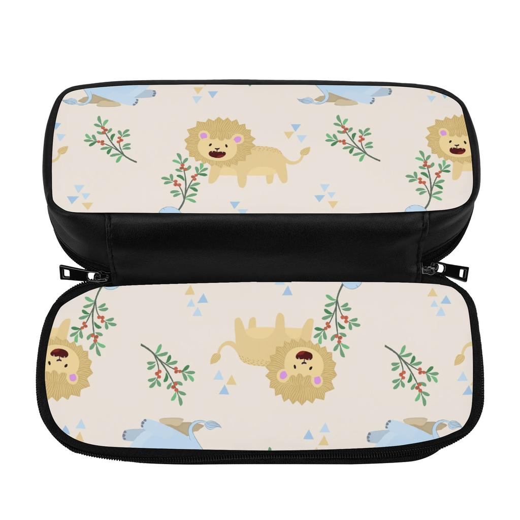 Sturdy PU Leather Pen Case for Classroom and Office Supplies with Protective Firm Shape for Students Teachers and Workers