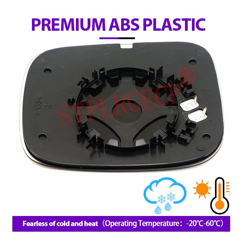 Stplrgecp Passenger Driver Side Left or Right Door Side Heated Wing Mirror Glass Lens for Volvo V70 XC70 07-10 XC90 07-14