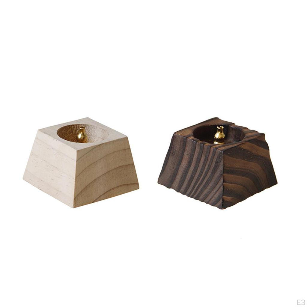 Holder Ornament Wooden Decorative Ash Catcher Gift Censer Burner Stand for Yoga Desktop Home