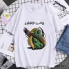 Funny Anime Cartoons Lego-las Printed T-shirt Top for Men Women Humor Summer Fashion Short-sleev T Shirt Y2k Streetwear