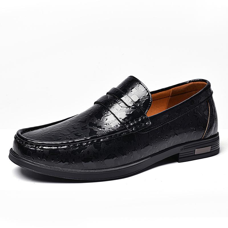 Men s Spring/Summer Cowhide Slip-on Loafers - Breathable Driving Moccasins for Casual Wear 41
