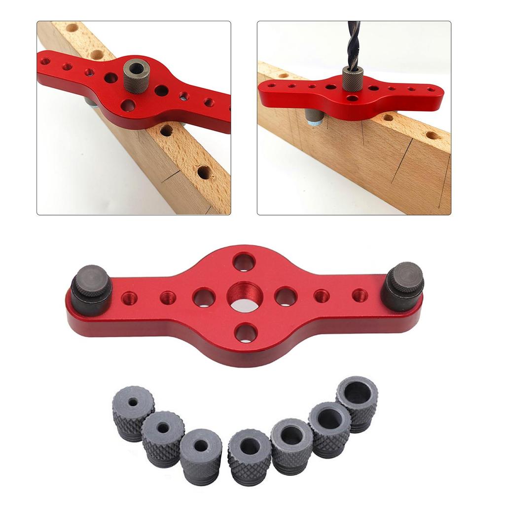 Vertical Self Centering Dowel Woodworking Holing with mm Drill Bushings Pocket Locator with Drill Bushings Carpentry Tools