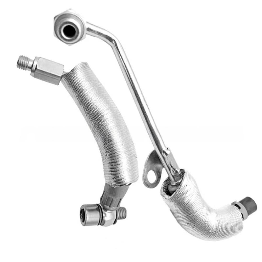 Turbo Hose Pipe Turbocharger Hose Metal Construction Direct Replacement 2-piece Set OE Fitment Check Easy Installation