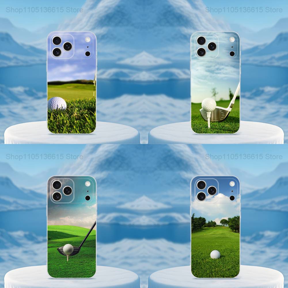 Sport Golf Ball For iPhone 12,Mini,16,X,13,XR,15,Pro,17,Plus,11,Max,14,SE,XS,Transparent Soft Cover Case