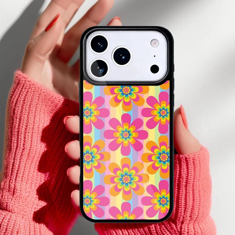 Hippie Daisy Tie-dye Flower Phone Case for iPhone 17 16 15 14 13 Pro Max Back Cover for 12 11 Pro Coque