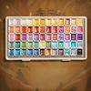 180/60 color metallic watercolor paint set, portable and lightweight, high solid pigment, starry sky tones, suitable for artists