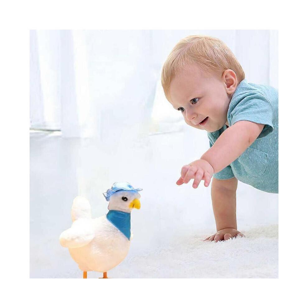 25cm Electronic Plush Chicken Hen Toy, Dancing Stuffed Animal with Music and Egg-Laying Function, Funny Gift for Boys and Girls