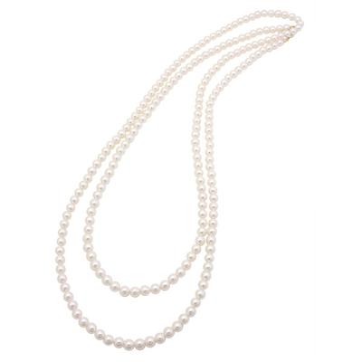 [VINGTAINE] VINGTAINE Pearl Necklace, Long, 7mm, for Entrance Ceremonies, Graduation Ceremonies, Etc. A Sophisticated, Simple, Cute, and Stylish Gift