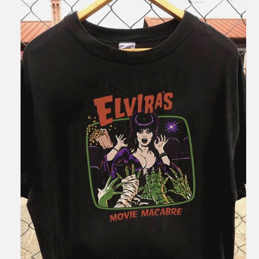 Elvira_s Movie Macabre T Shirt Classic Style Men Women S-45XL