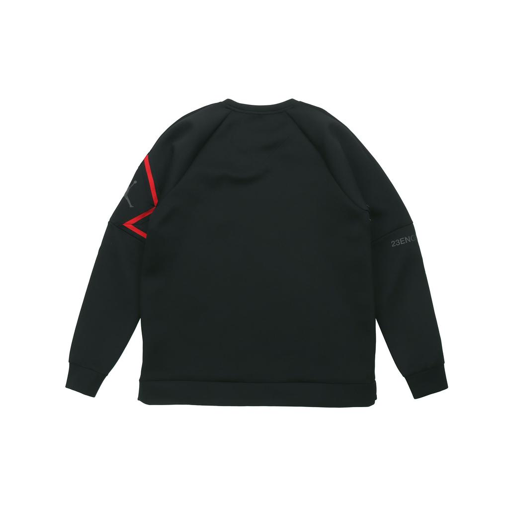 Jordan Space Cotton Crewneck Sweatshirt with Arm Mini Logo Men Sweatshirt Black 939945-010