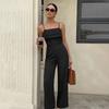TIFICY Damenmode Casual Sommer Frühling Einfarbig Druck Ärmellose Hosenträger Hohe Taille Hose Overalls & Strampler