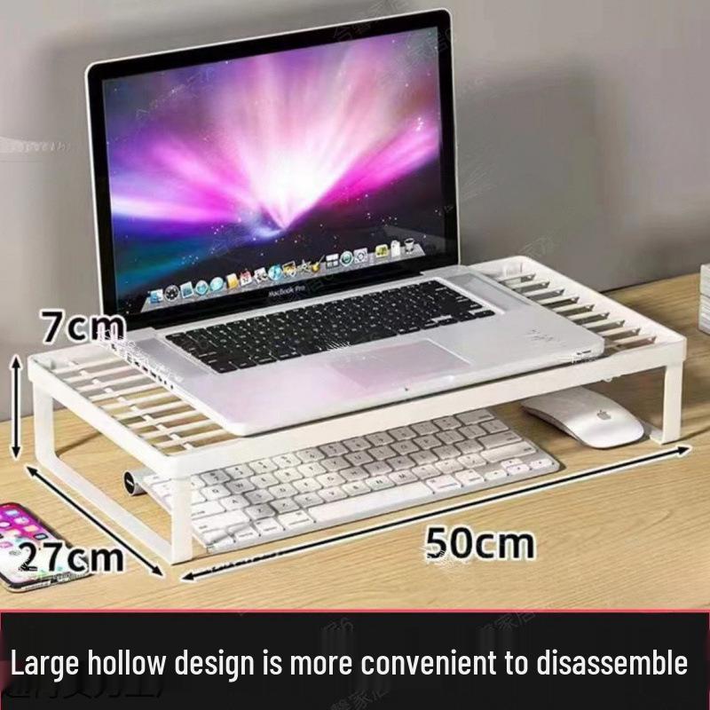 Laptop Cooling & Riser Stand - Hollowed-Out Barbecue Rack for Students