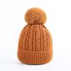 Plush Twist Wool Ball Woolen Hat for Women Winter Korean Style Thickened Button Knitted Hat Ear Protection Bag Head Hat Pullover Cold Hat