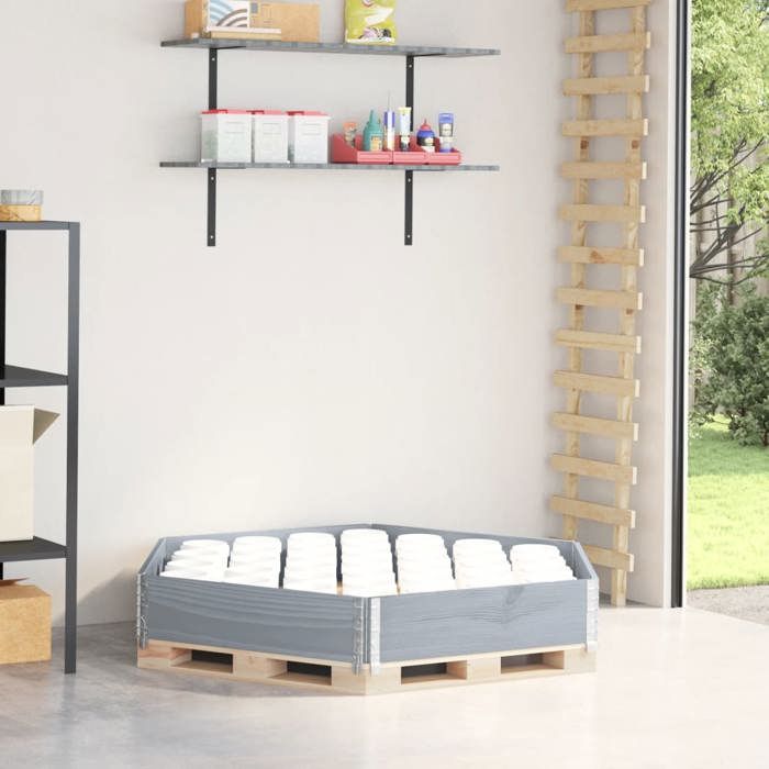 VidaXL Lit Surélevé Hexagonale, Bac à Fleurs, Pot de Plantes, Boîte à Fleurs, Jardinière de Jardin Terrasse Extérieur, Gris 4010319