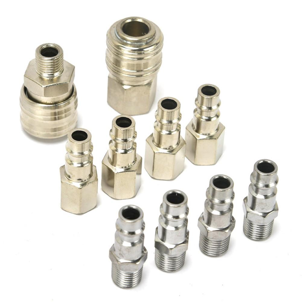 Essential Air Hose Connectors Set of 10 Compatible with Various Tools