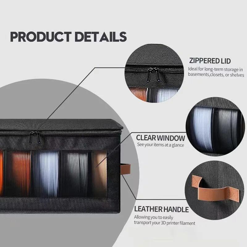 Filament Storage Box 3d Printer Filament Storage Containers Visual Foldable Dust-proof Holder Rack For Home, Office And Workshop