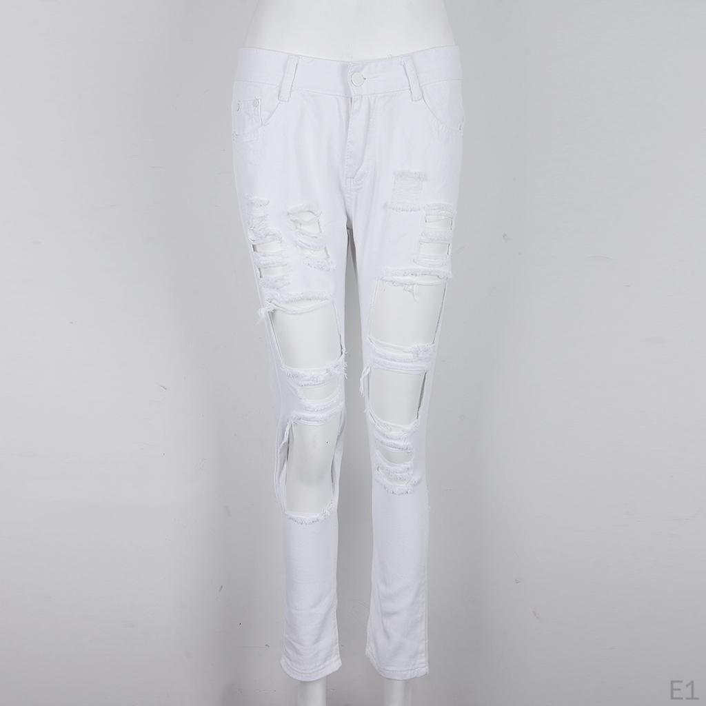 Jeans Stretchable Bottom Pencil Women Ladies Casual Straight Legs Soft