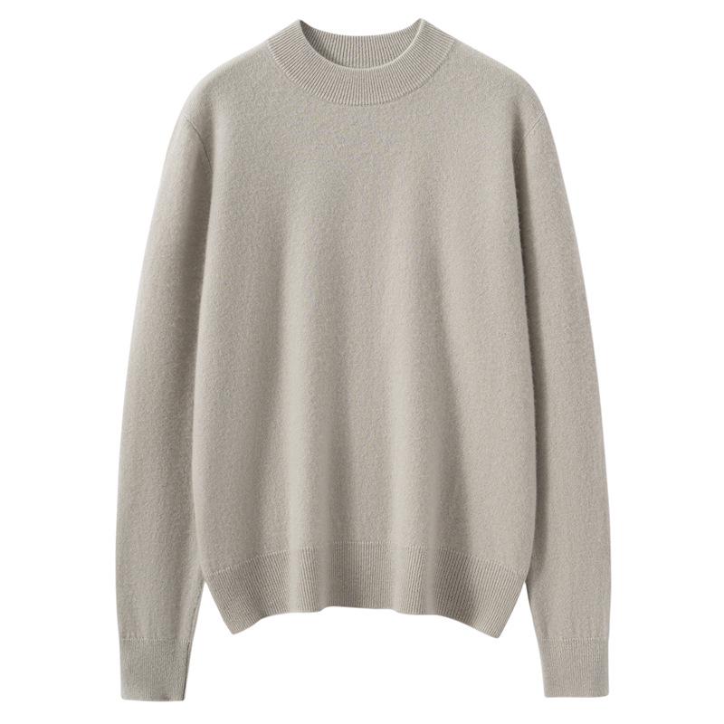 2025 Autumn/Winter Cashmere Knit Women's Half-High Neck Sweater