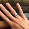 2024 New Creative Cat's Eye Alloy Casting Rings for Men Tiktok Europe and America Gothic Rock All-around Eyeball Simple Jewelry