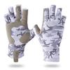 UV Protection Half-Finger Cycling Gloves Breathable Quick-Dry Elastic Anti-Slip Outdoor Fishing Riding Sport