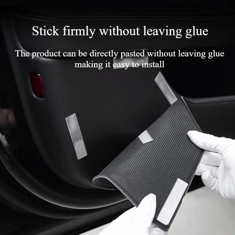For Tesla Model Y Juniper 2025 Car Door Anti Kick Pads Leather 4PCS Door Panel Protective Pad Sticker Anti Dirt Mat Accessories