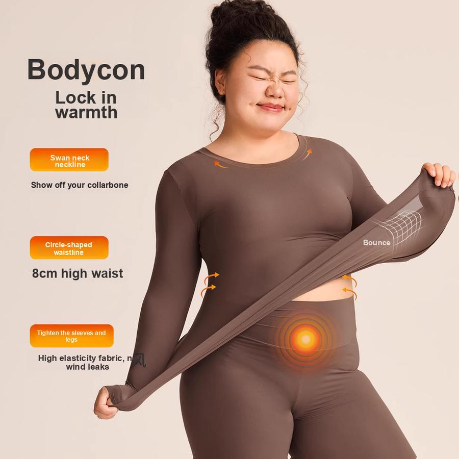 Ultra Thin Seamless Underwear Set for Women, Winter Thermal Base Layer Pajamas