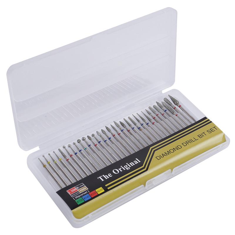 

30 шт., конусные сверла из карбида вольфрама для ногтей, фрезы для маникюра, электрическая дрель для инструментов для ногтей