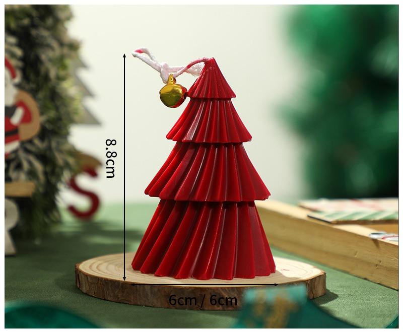 Kerstboom Kaars & Vorm Set DIY Siliconen Mallen voor Kaarsen Zeep Gips Vakantiecadeaus met Afgewerkte Kaarsen