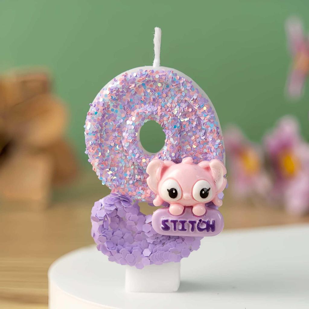 Cartoon Cute Birthday Cake Number Candles - Decorative Party Inserts