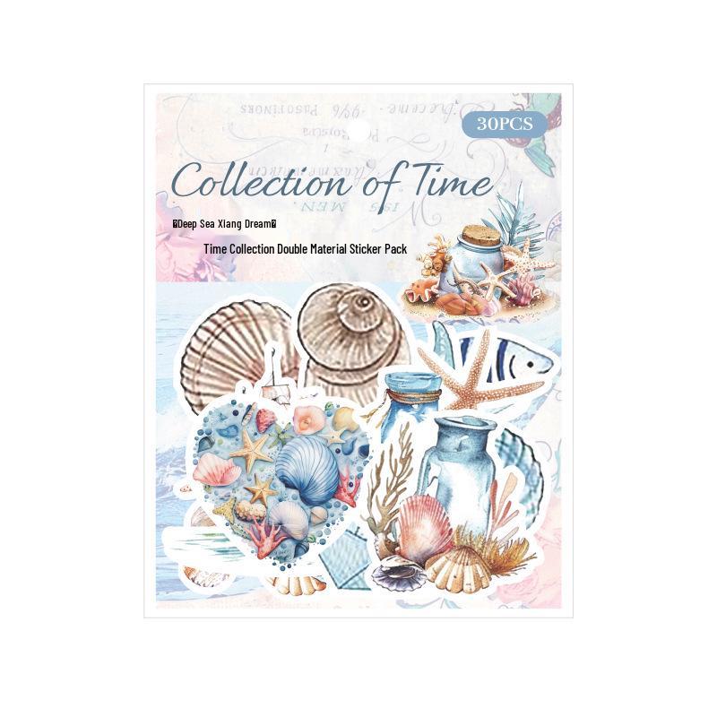 Time Series Paper Trace Sticker Pack - 6 Styles for Journaling, Collage, and DIY Decoration