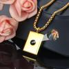 Personalized Titanium Steel Photo Pendant Necklace - Projects 'I Love You' In 100 Languages