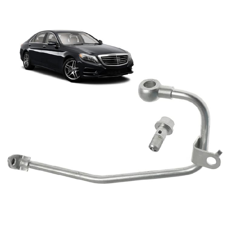 Replace 2710900477 0019972401 Turbocharger Oil Return Line with Hollow Screw