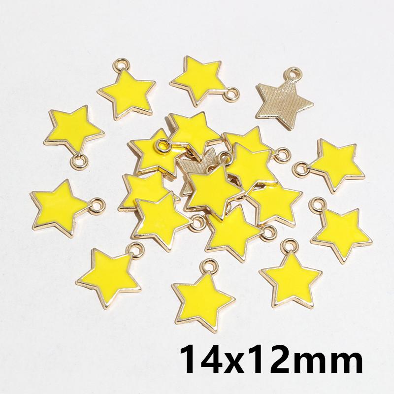 50pcs Bow Butterfly Star Charms Pendant Enamel Metal for Earrings Necklace Bracelet DIY Jewelry Making Accessories Findings