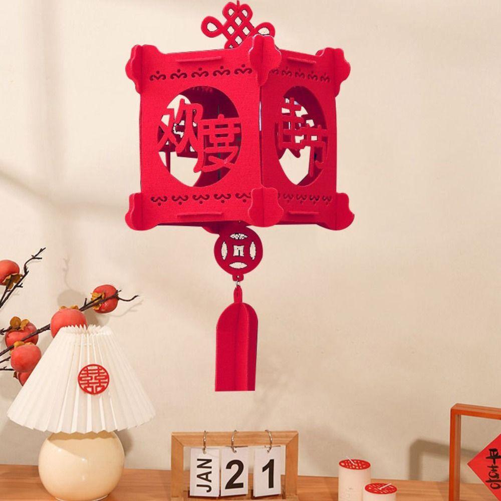 

3D Ornament Red Lanterns Waterproof Hanging Lanterns Lamp Chinese Style Lantern Party 4