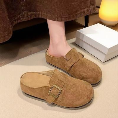Retro Mori Birkenstocks Women's Spring New Thick-soled Inner Height-increasing Bag Head Half-drag Short Leboken Sandals