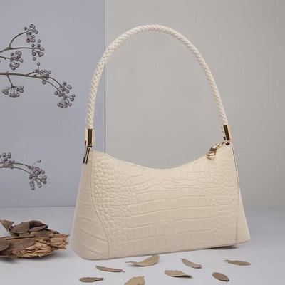2025 Trendy Genuine Leather Crocodile Pattern Women's Shoulder Bag