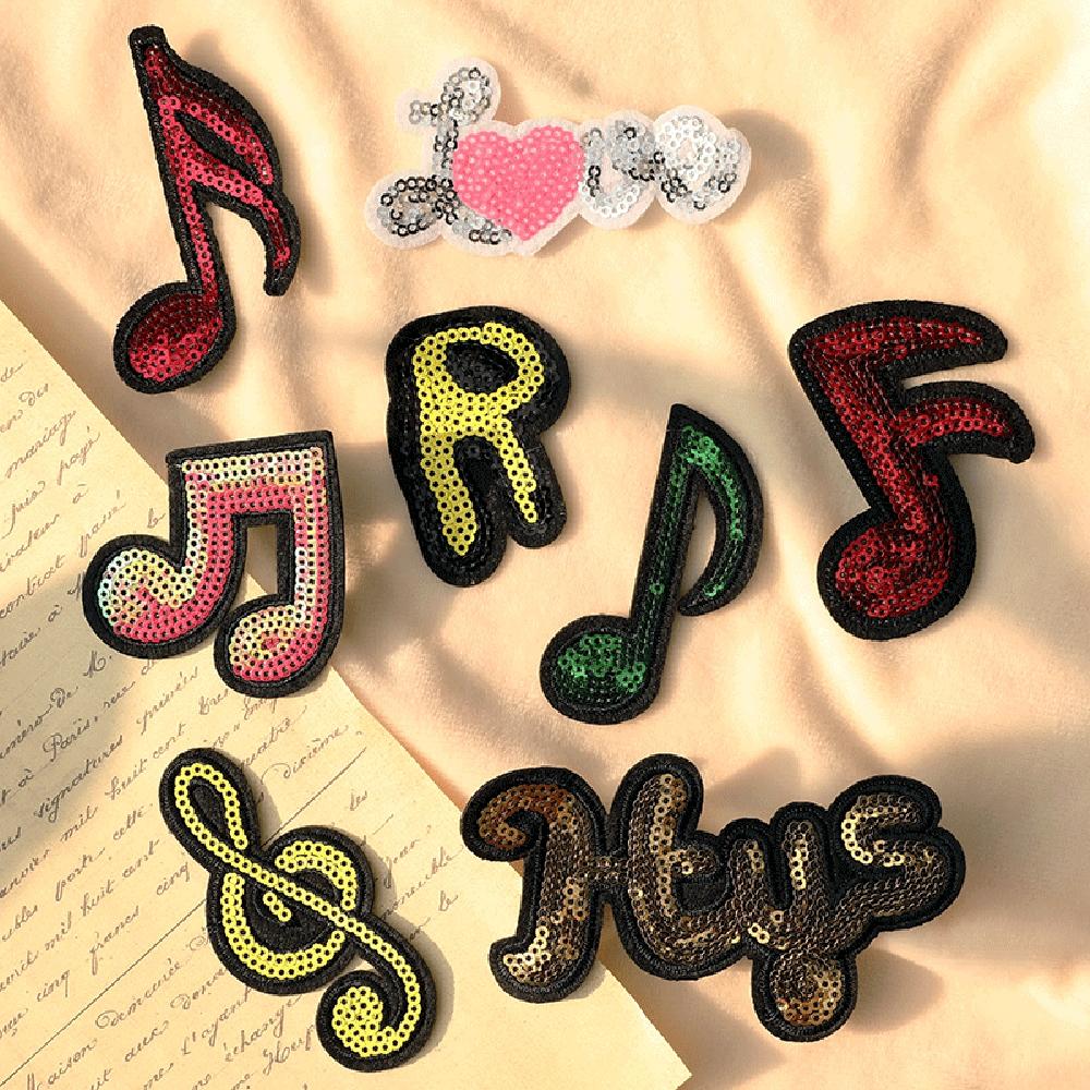 

Sequin Embroidery, Musical Notes, Letter Patches, Clothing Accessories, Hats, Bags, Accessories, Embroidered Fabric Patches