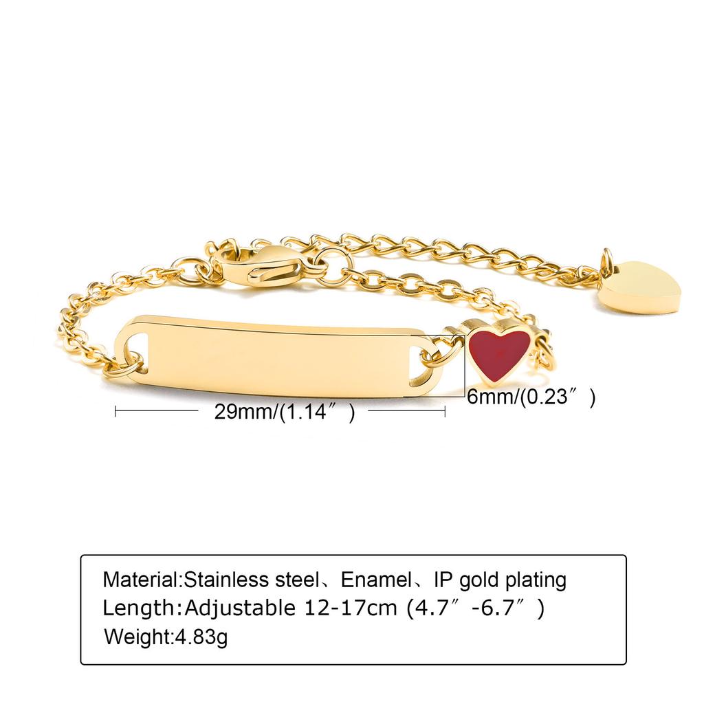 Custom Personalized Name ID Bracelet Gilrs Boy Gifts, Stainless Steel Curb Chain Link Crown Bracelet Not Allergic