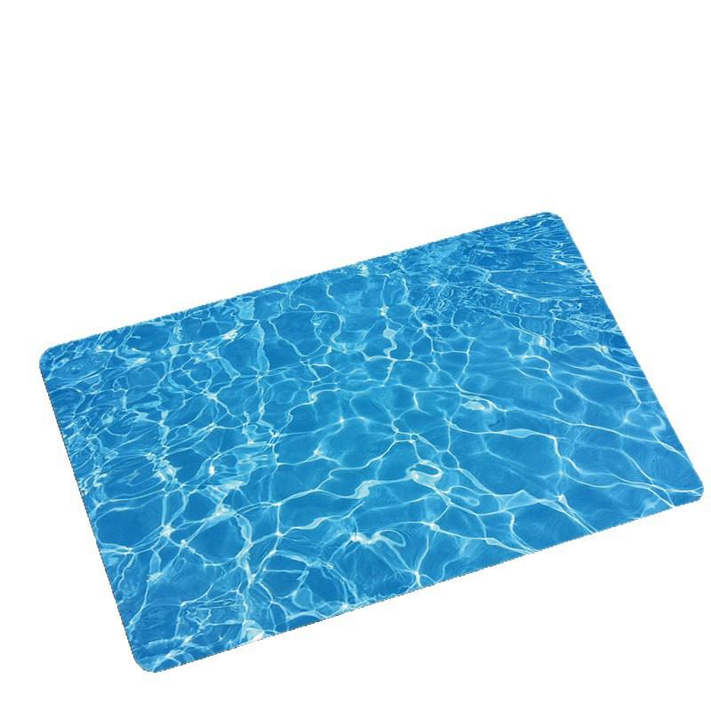 Ocean Beach Shell Pattern Bath Flannel Mat Non-Slip, Absorbent Ultra Soft Plush Suitable for Shower Door Bathroom Entrance Decor
