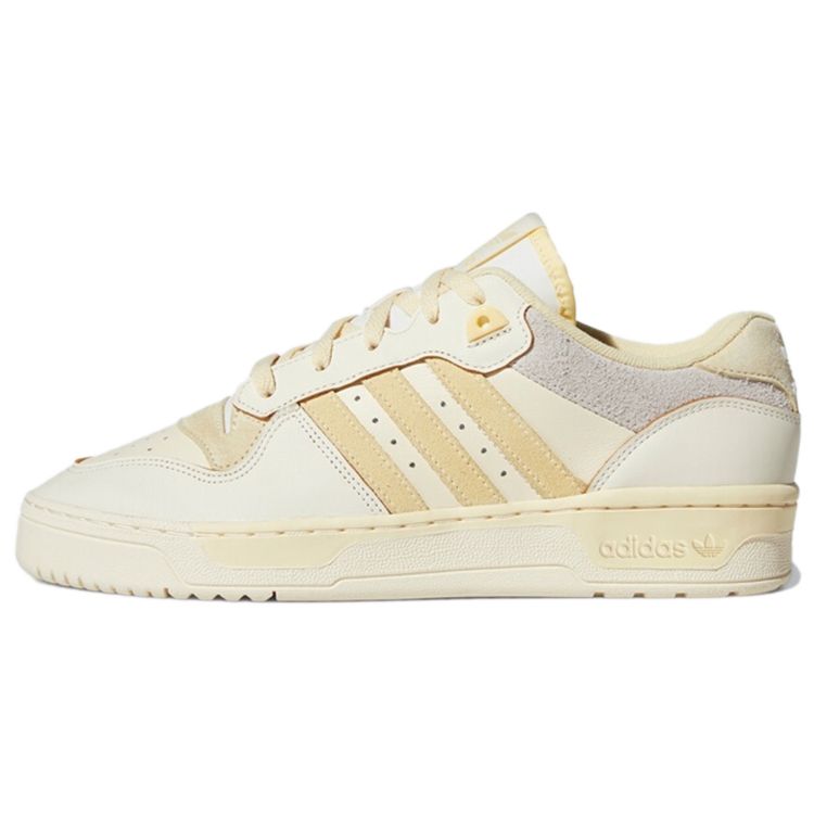 Adidas Originals Rivalry Low Premium Durable Non-Slip Lightweight Low-Top Skate Shoes Unisex Sneakers Beige FY7430