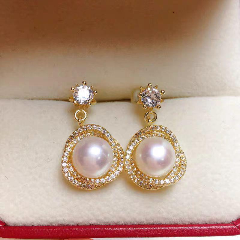 Korean Style S925 Silver Pearl Stud Earrings for Women - Simple, Elegant, and High-End