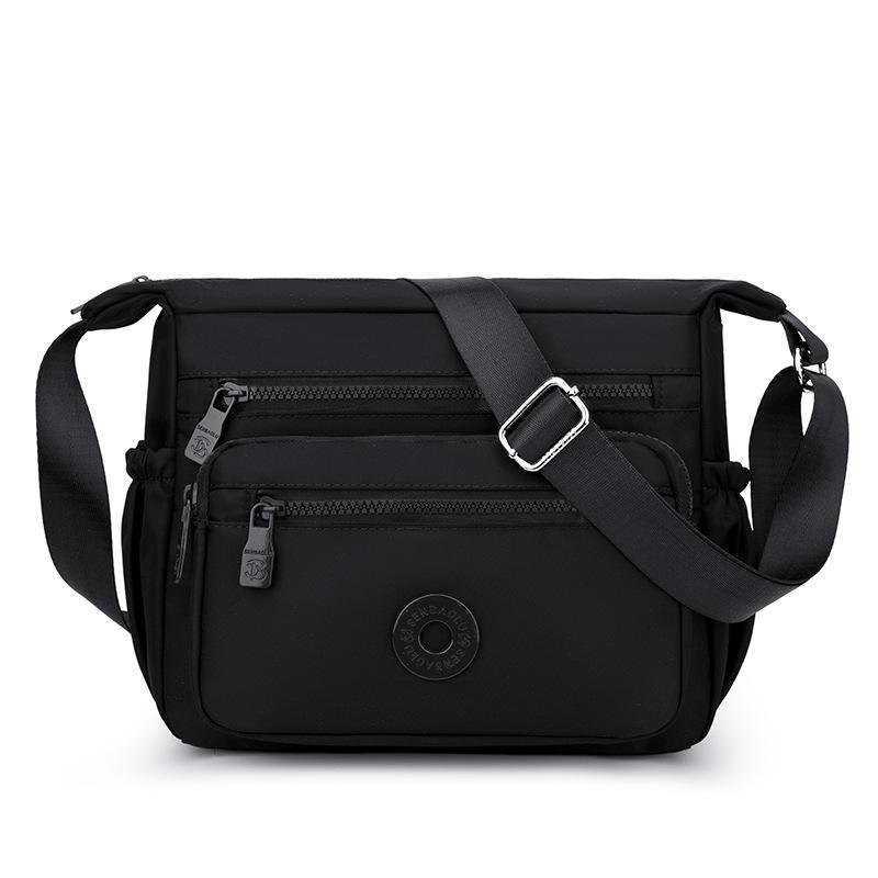 Women's Bag Multi-Layer Zipper Shoulder Bag Nylon Crossbody Bag