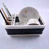 Dish Drain Basket Rack Vegetable Dishes Draining Washing Drainer Organizer Baskets Holder Multifuntion Home KitchenTool