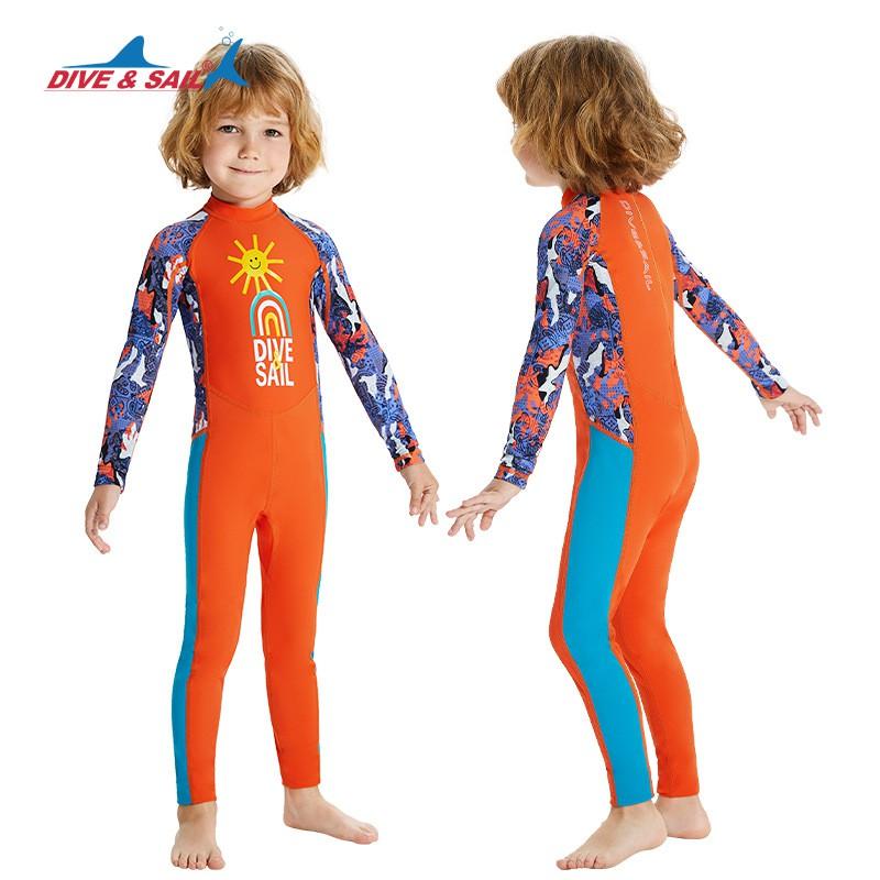 Kids UV Protection Full Coverage Rash Guard Swimsuit Snorkeling Surfing Swimming Quick Dry
